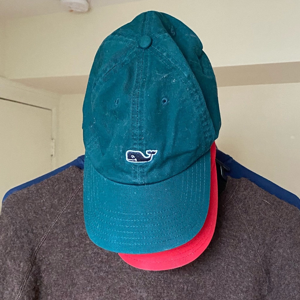 Vineyard Vines Whale Logo Baseball Hat, Teal